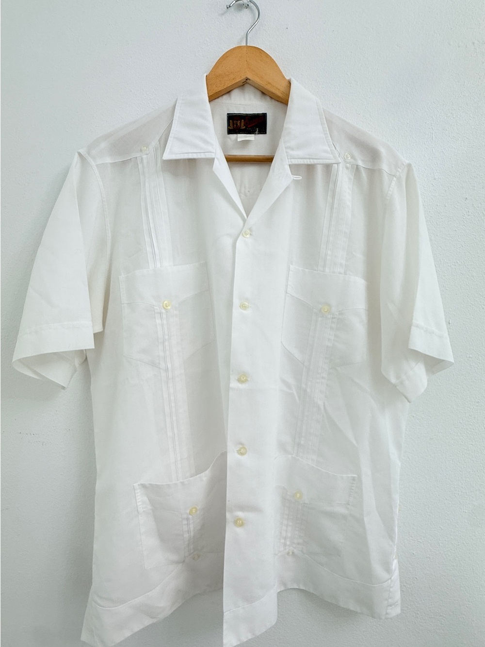 Vintage Guayaberas Exclusivas Euan White Short Sleeve Classic Size XL